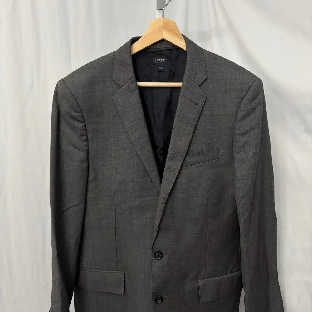 J Crew Ludlow Blazer Jacket Mens 38R Tollegno 1900 Gray Italian Wool